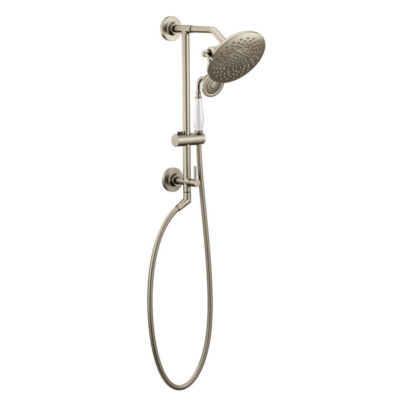 Moen Annex Rail Slide Bar Shower Pipe, Brushed Nickel