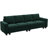 Shavera 3 - Pieces Velvet 4-Seater Sectional Sofa Lounge Apartment Living room Couch-1335788844