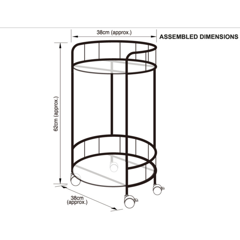 Chronabery Metal Bar Cart