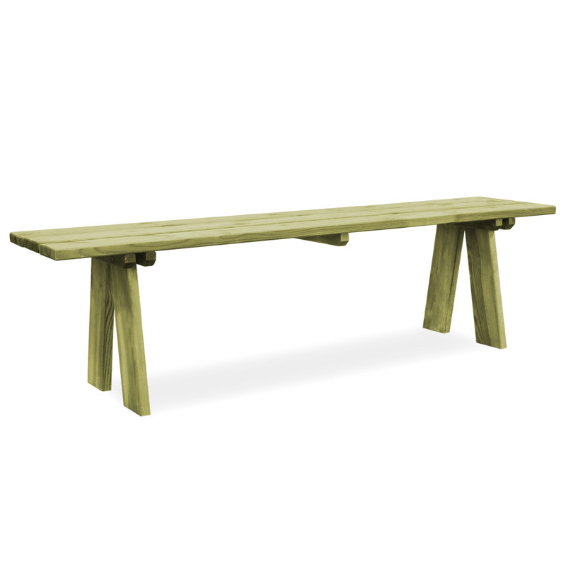 Allred Solid Wood Pine Outdoor Bench