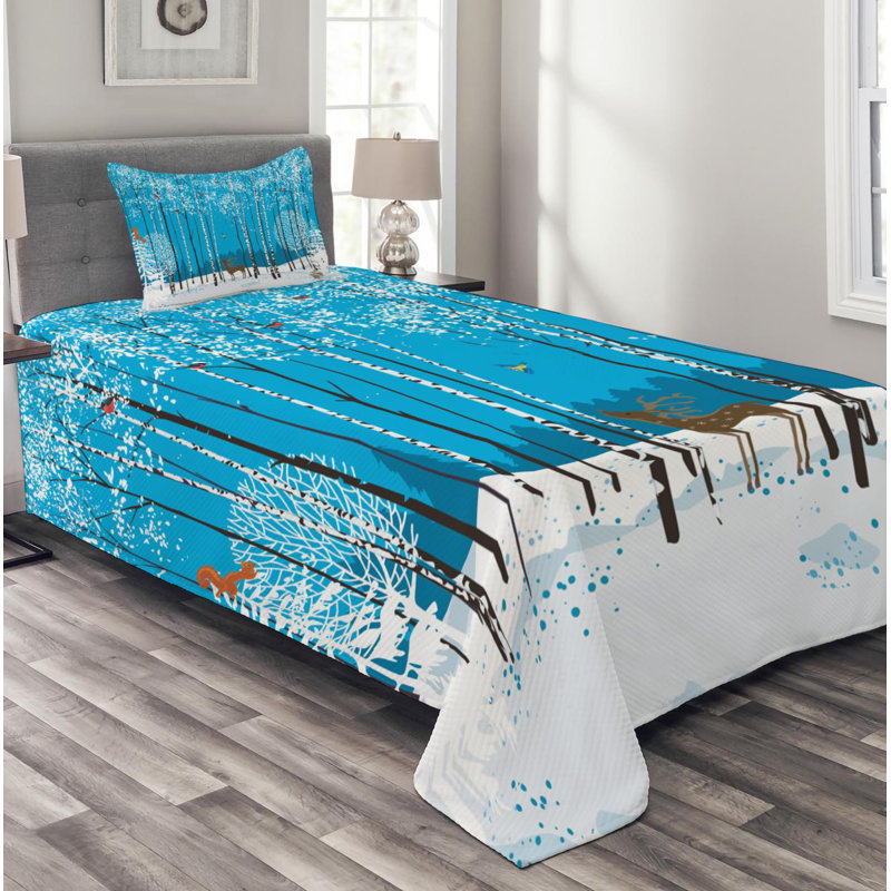 Rustic Polyester Coverlet, Twin Coverlet + 1 Sham