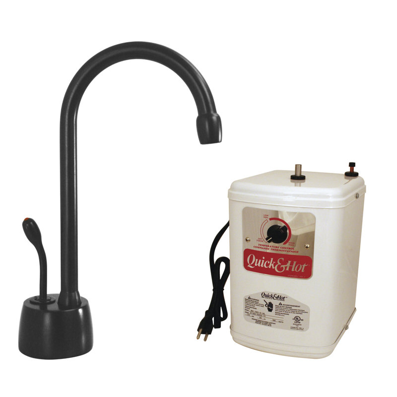Velosah 9" 1-Handle Hot Water Dispenser Faucet with Water Heating Tank, Matte Black
