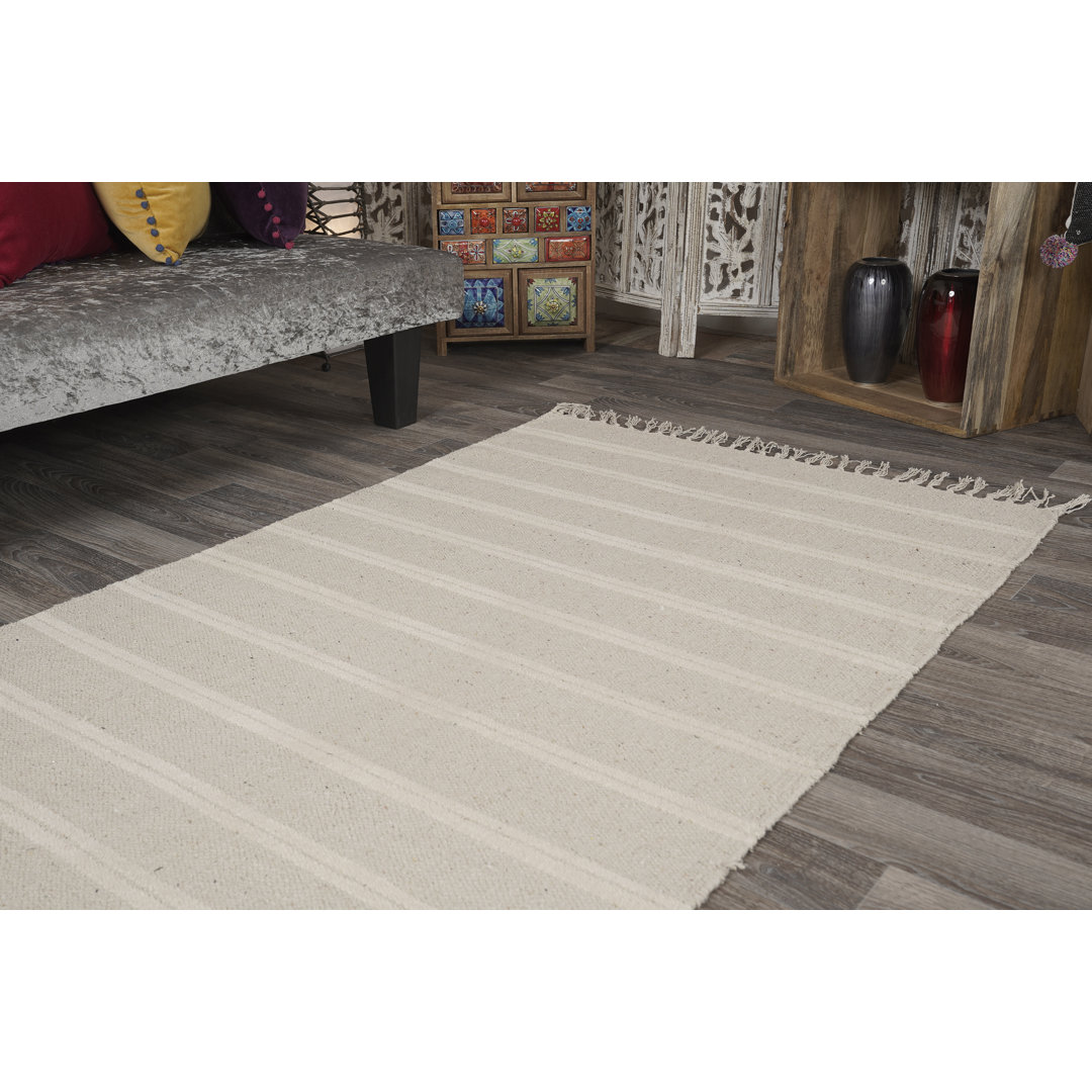 Scalise Striped Cotton Hand Woven Area Rug
