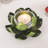 Bungalow Rose Handmade Precious Lotus In Light Green Steel Tealight Holder