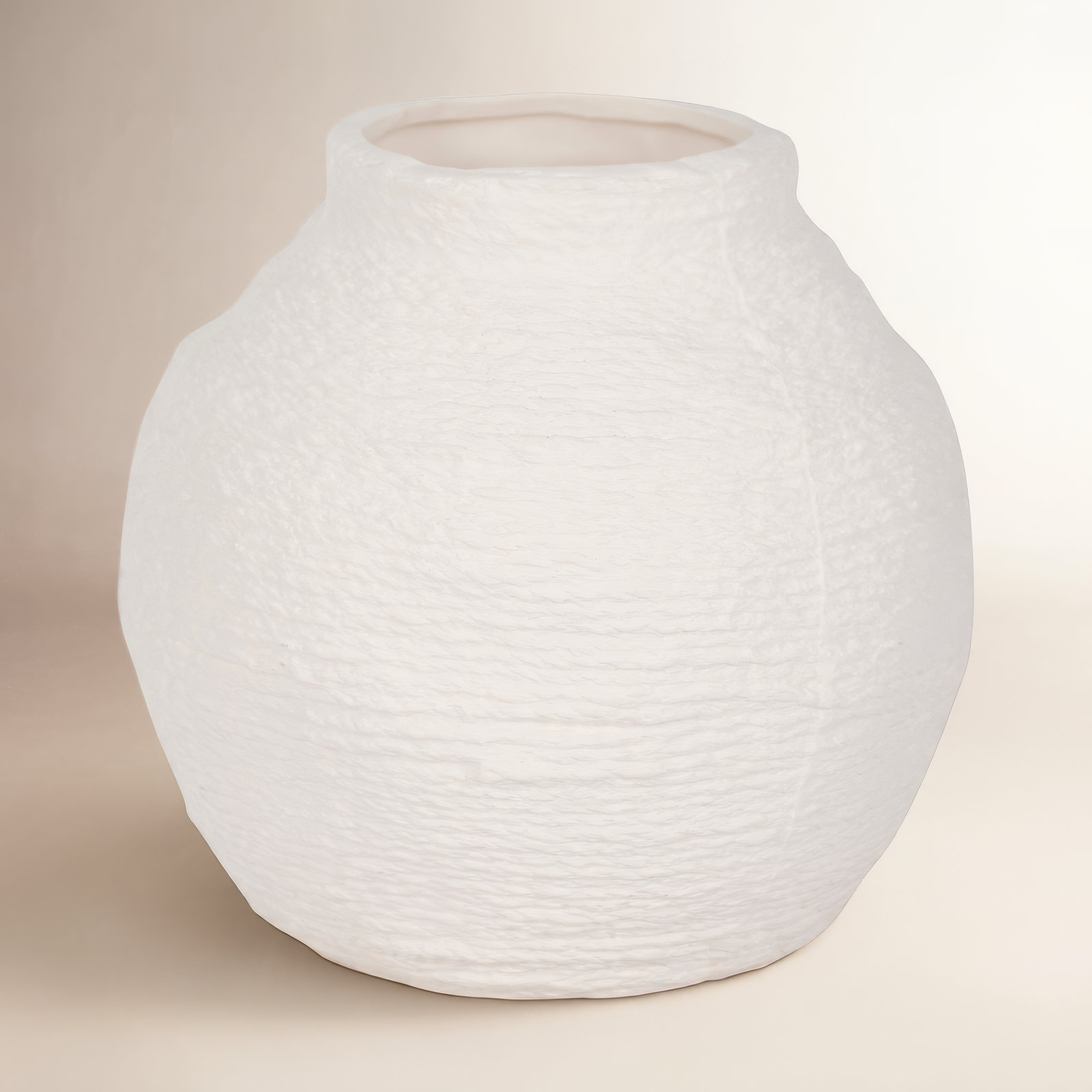 Naylor Ceramic / Porcelain Table Vase, 7" H x 7" W x 7" D, White