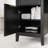 54” Writing Desk with Storage, Fluted Design, Modern Wood, Onyx Birch-185965149