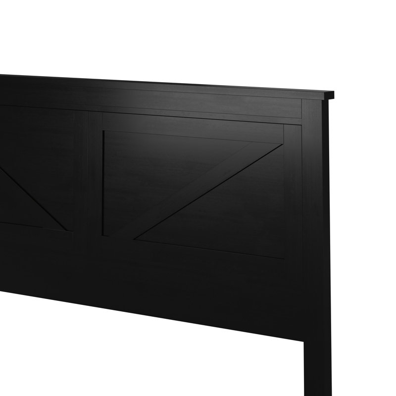 Faulkner Solid Wood Headboard, Queen, Black