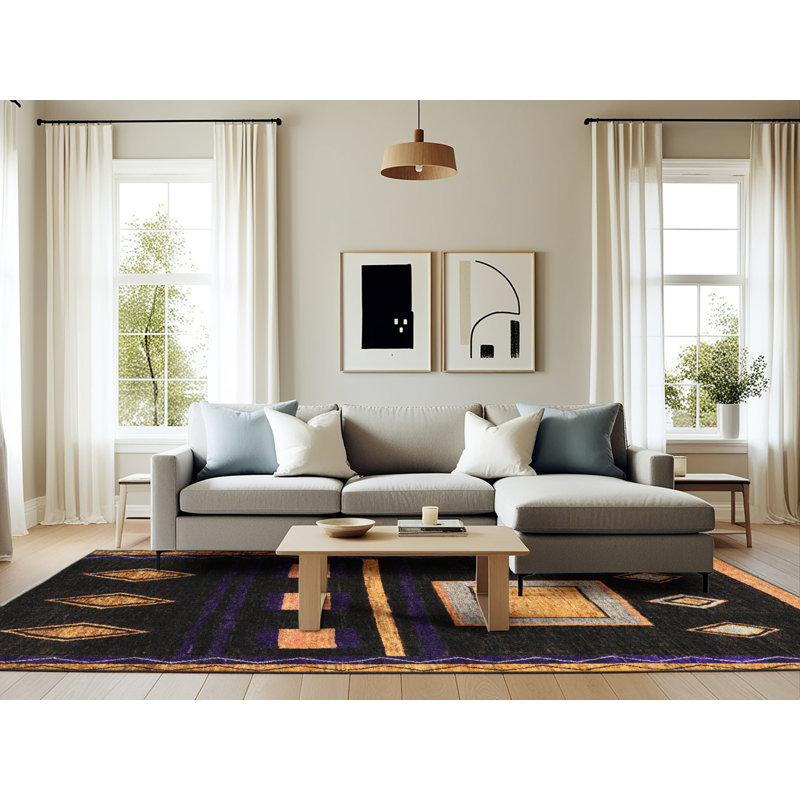 Abstract Indoor Rug, Rectangle 6' x 9'