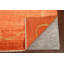 Tapis orange en laine noué à la main de conception unique 4 pi 4 po x 6 pi 4 po New Age