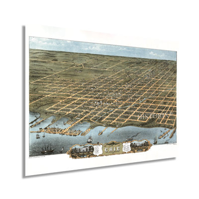 " 1870 Erie Pennsylvania Map;1870 Erie Pennsylvania Map "