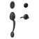 Plymouth Handleset with Deadbolt and Accent Door Lever and Rosette