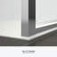Whiston 36 po x 74-7 / 8 po Porte de douche pivotante avec cadre en argent et texture de verre lisse / transparente