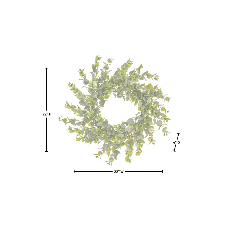 Couronne d'eucalyptus UV 22 po, 22 po x 22 po