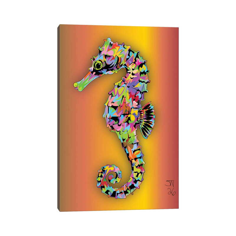 Sea Horse 2026 by TECHNODROME1 - Gallery-Wrapped Canvas Giclée on Canvas, 45.72 cm H x 30.48 cm W x 1.905 cm D