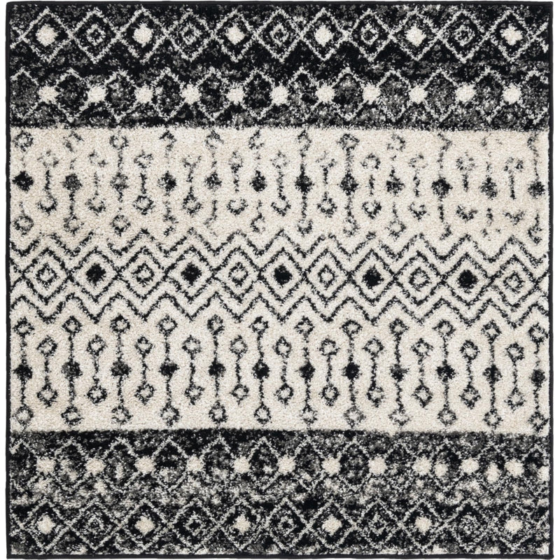 Abstract Indoor Rug, Square 4'