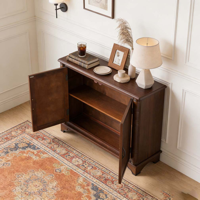 Console 40 "avec tablette de rangement, Espresso clair