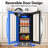 15" 165 Cans Built-In and Freestanding Beverage Refrigerator Beer Drink Cooler with Reversible Glass Door,Blue LED and Safety Lock-118228654