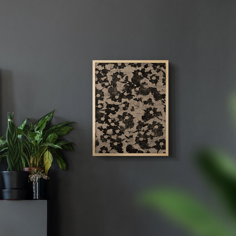 «Vintage Abstract Print CCI» sur, Naturel, H 10 po x l 8 po