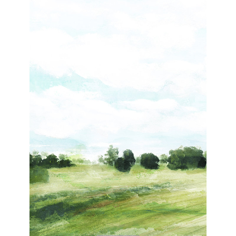 Paysage avec ciel nuageux - impression sur toile tendue, H 16 po x l 12 po