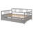 Full Size Daybed In Gray - Solid Wood With Two Convenient Drawers For A Modern Home Drawers, Enhancing Your Bedroom Ambiance-1852861160