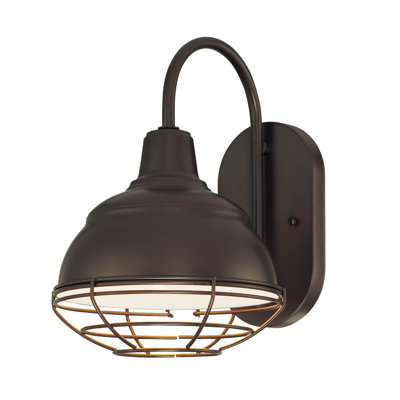 Luminaire de grange d'extérieur moderne 1 lumière H 11,5 po Fitzhugh