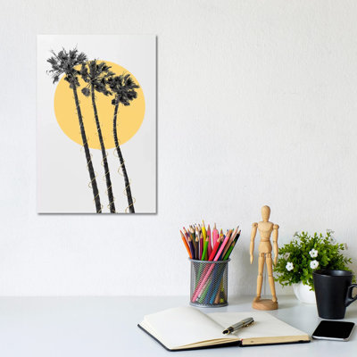 Palm Trees in the Sun 1 Piece Wall Art on Canvas