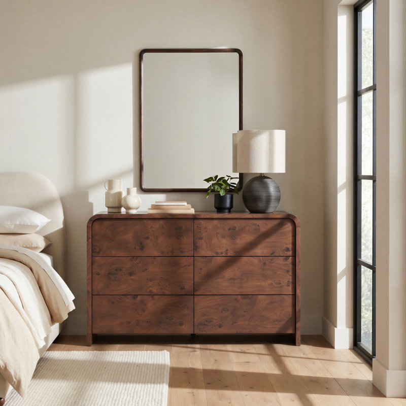 127 cm W Chest of 6 Drawers, 80cm H x 127cm W x 38cm D