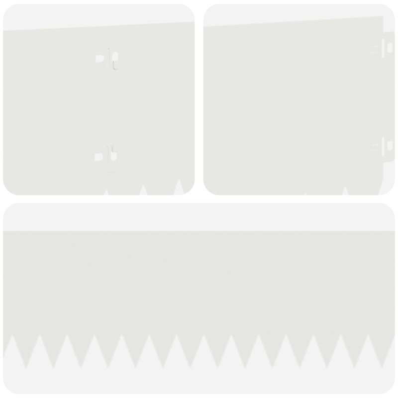 103 cm W Steel Lawn Edging Fencing, White