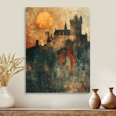 «Vampire Fortress Castle II» - impression d'art mural rétro