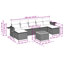 Ensemble de canapé de jardin Vidaxl beige