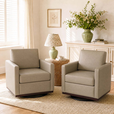 Fauteuil rembourré pivotant
