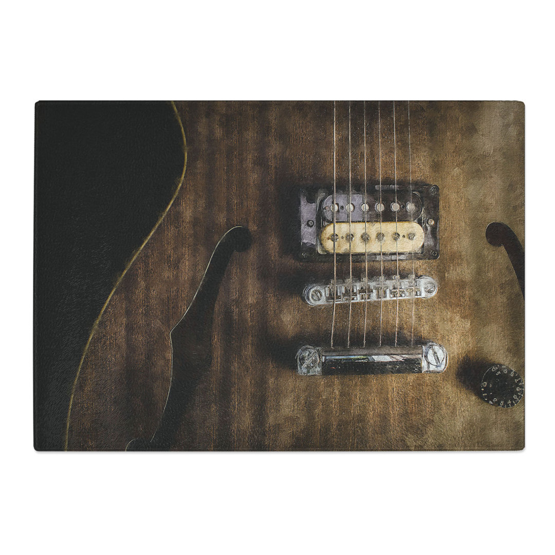 Tempered Glass Strings of the Electric Guitar Chopping Board
