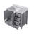 Jacques 36 in. W x 22 in. D Left Offset Bath Vanity and Carrara Marble Top-40408798