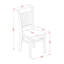 Ensemble de mobilier de salle à manger 5 pièces comprenant une table de cuisine carrée et 4 chaises de salle à manger, 36 x 36 pouces, lin blanc-106903847-106903846-122935445