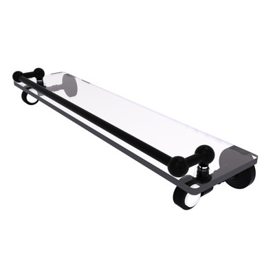 Jarrell Glass Bracket Shelf with Towel Bar