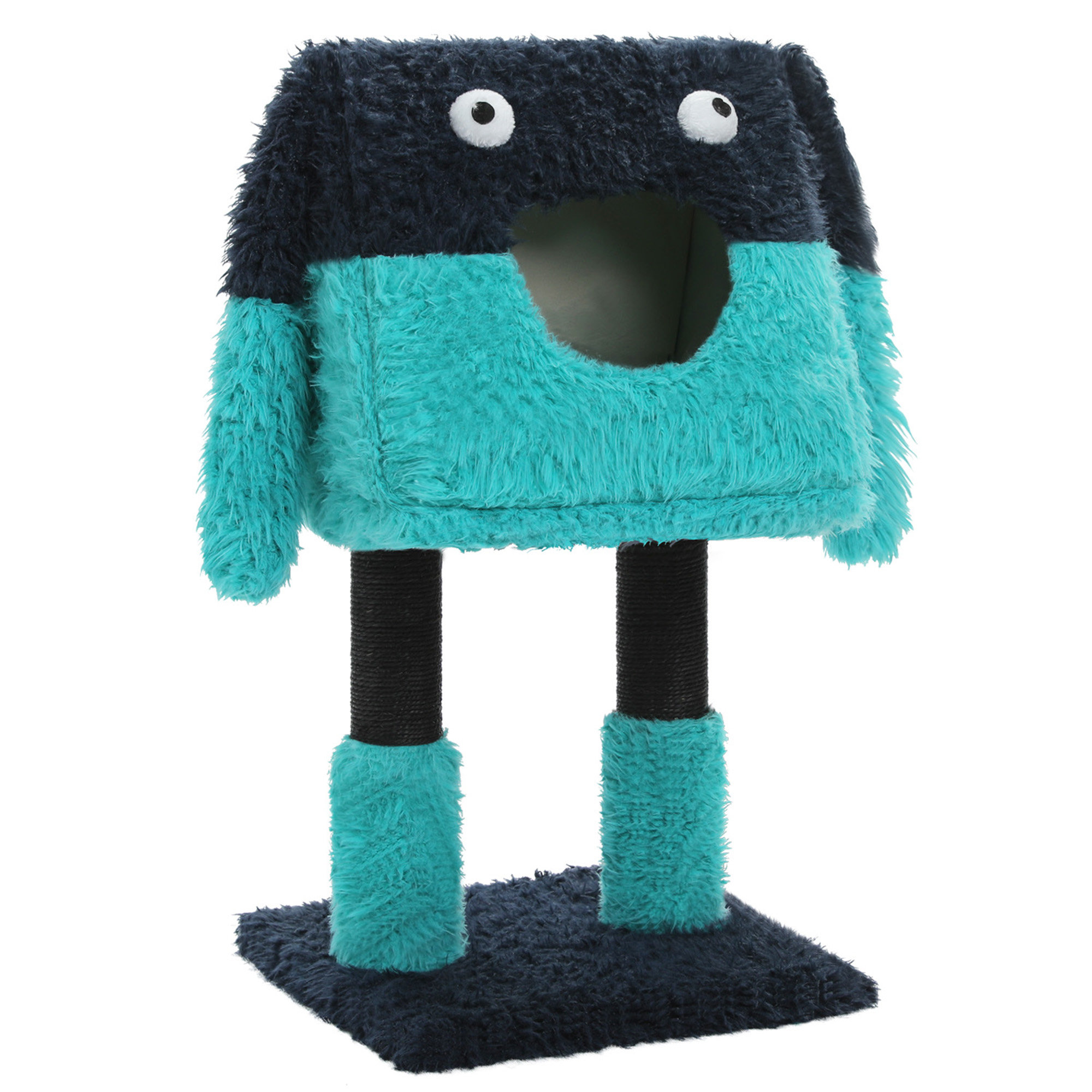 Tucker Murphy Pet™ Cut Blue Small Monster Cat Tree With Monster Toy