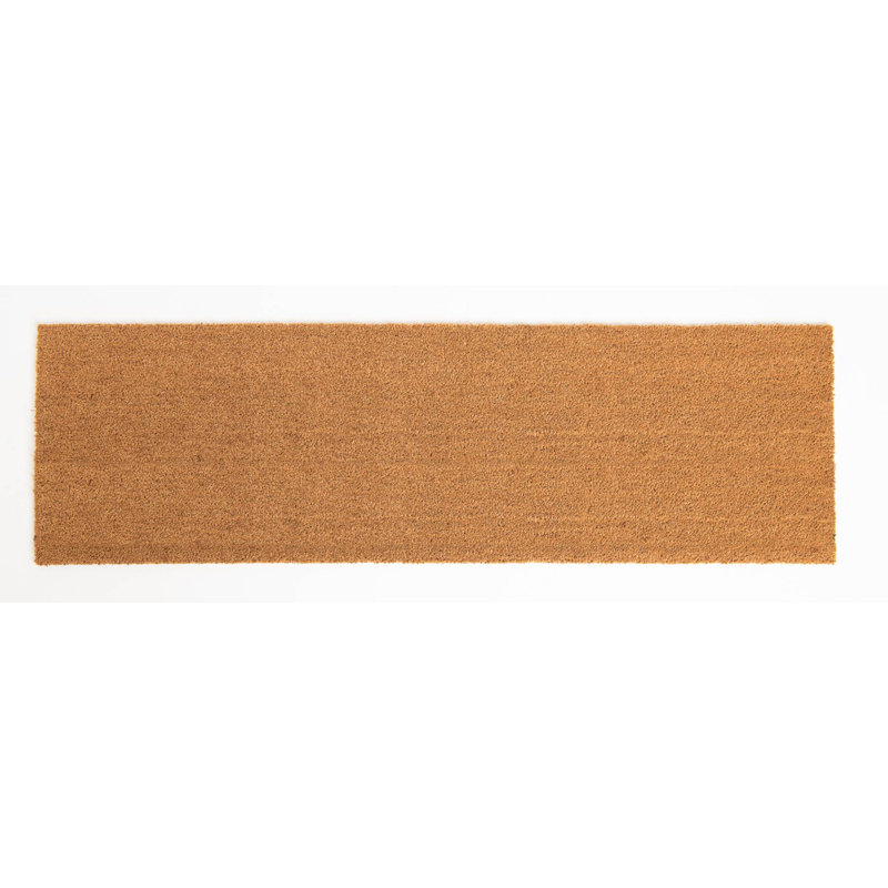 Alece Minimalist Coconut Coir Entryway Doormat, 18" W x 60" L