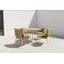 Chaise de patio en aluminium avec coussins Tembel