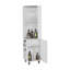 Armoire de coin blanche avec porte-verres et porte-bouteilles-1308659921