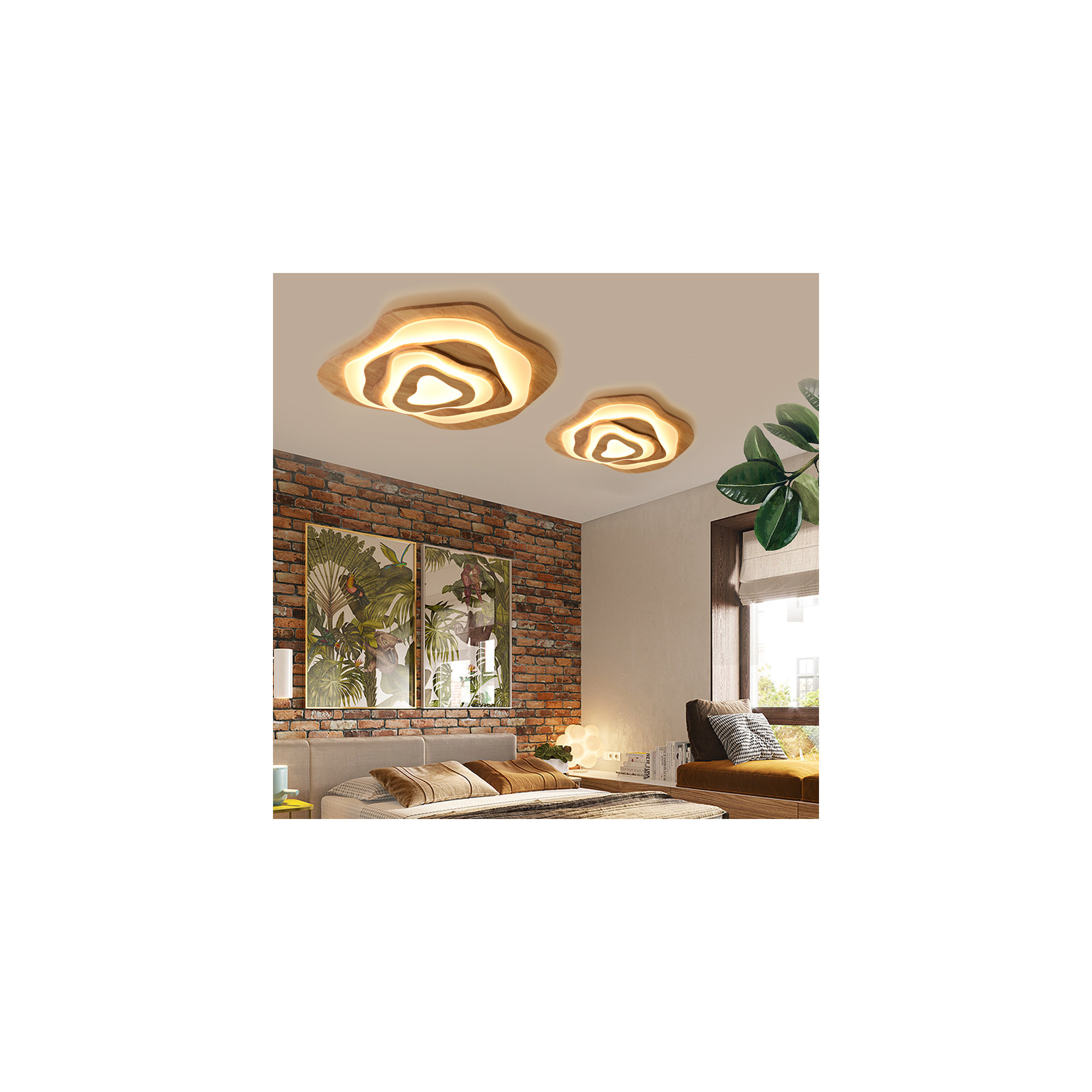 Single Light Acrylic LED Flush Mount, 3.14" H x 23.62" W x 23.62" D