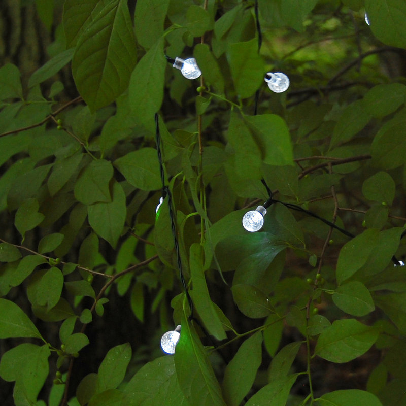 Solar Powered String Lights with Faceted Balls
