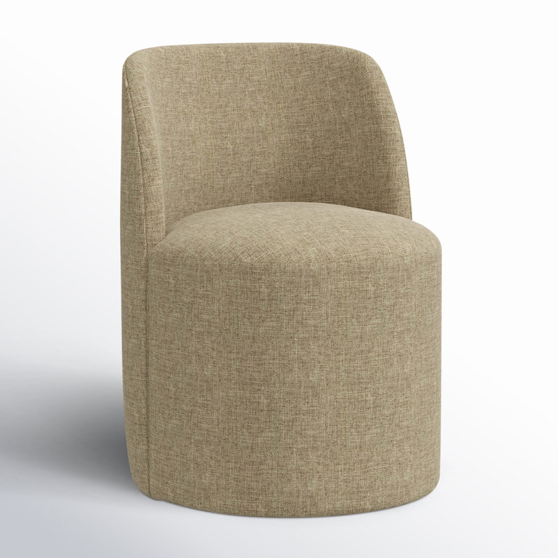 Chaise rembourrée en bois massif Begonia, Lin naturel texturé Zuma