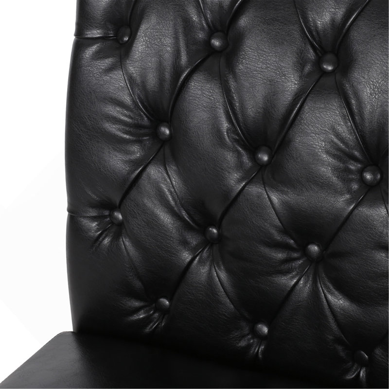 Ensemble de 2 chaises touffetées à roulettes, Black