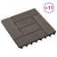 Vidaxl 11X Decking Tiles WPC Interlocking Floor Deck Tile 1 Sqm Multi Colours-129097045