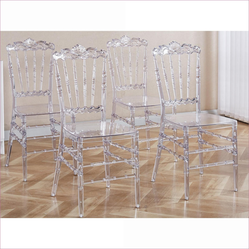 Ensemble de 4 chaises, sièges en plastique et amp; Chaises d'appoint de mariage pour adultes, sièges polyvalents pour la maison Évènements