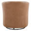 Fauteuil d'appoint rembourré et pivotant en cuir-127448820