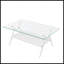 Table basse rectangulaire avec plateau en verre trempé et pieds en métal blanc-2133754124-2133754123