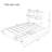 Pine Wood Platform Bed with 2 Drawers and Bookcase Headboard, Storage Bed Frame with USB Charging Station and light, No Box Spring Needed, White, Twin-125050665-125050664