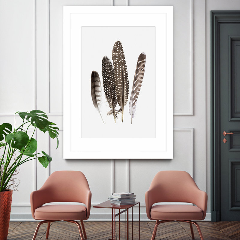 « plumes ii »-cadre photo imprimé sur papier