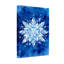 Flocon de neige de Noël en cristal sur fond bleu avec des étoiles-1066027391